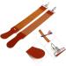 Delaman Double Genuine Leather Razor Strop for Straight Razor and Folding Knife Sharpening - Buy Online on SooperMarket.com