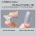 360PCS Short Almond Nail Tips - Matte No File Soft Gel Extensions | Full Cover Clear False Nails for Acrylic - 15 Sizes | 05-360pcs - Buy Online on SooperMarket.com