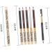PLAFOPE 4 Pcs Eyebrow Pencil Brush Microblading Eyebrow Pen Double Tip Eyebrow Pencil Pigment Brown - Buy Online on SooperMarket.com