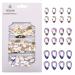 Tisslan 100pcs Crystal AB Foiled Pear Shape Flatback Rhinestone 3 Sizes Mix Nail Art Stones Decorations Jewels For DIY Supplies Foild Drop