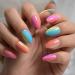 Buy Shiny Colorful Press On Nails | Ombr Rainbow Fake Nails Set - 24pcs Medium Size - Buy Online on SooperMarket.com