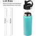 KMN Straw Lid for Hydro Flask Wide Mouth - Flex Straw Lid with Handle and Straw - Black - Buy Online on SooperMarket.com