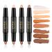 FREEORR 8 Colors Cream Contour Stick  Contour Concealer Stick  Full Coverage Smooth to Glide  2 in 1 Body Cream Contour Shading Stick  Face Highlighters Sticks 4 Pcs Contouring Highlighting Foundation Shadow Cream Pen B-...