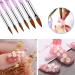 Kalolary 2Pcs Nail Art Dappen Dish & 6Pcs Acrylic Nail Brush Set | Mini Glass Cup with Lid | Crystal Bowl for UV Gel DIY | Purple Acrylic Liquid Powder Styling Tool - Buy Online on SooperMarket.com
