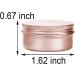 20 Pcs Rose Gold 0.5-Ounce Aluminum Tin Jars - Refillable Containers for Cosmetic, Lip Balm, Cream - 15 ml Screw Lid Round Tin Bottles - Buy Online on SooperMarket.com
