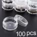 Proleo 100pcs 5G Sample Containers - Ideal for Cosmetics Lip Balm Ointments & Jewelry - Secure Screw Cap - White - Buy Online on SooperMarket.com