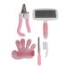 Small Pet Grooming Set Deep Cleansing Humanized Rabbits Grooming Kit Easy Fast for Small Animal(Large pink)