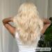 Allbell Long Wavy Blonde Wig for Women with Bangs - Heat Resistant Synthetic Hair Replacement - Buy Online on SooperMarket.com