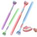 4pcs 3-sided toothbrush Three bristle way toothbrush for complete teeth and dental care tongue coating toothbrush