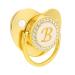 Golden Baby Pacifier with Clip | Curved Design Silicone Bling Clips for 6-18 Months | Stylish Soothing Accessory for Girls - Buy Online on SooperMarket.com
