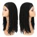 Lady Miranda Black Dreadlock Headband Wig for Women and Men - Medium Twist Afro Synthetic Dreadlock Wig - Buy Online on SooperMarket.com