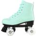 Unisex High-top PU Leather Roller Skate Shoes | Double-Row 4 Wheel Skates | Beginner Indoor Outdoor with Flash Wheel - Size 37 - Buy Online on SooperMarket.com