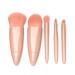 MJ JOMAY Mini Makeup Brush Set with Mirror - Professional Travel Set for Face, Eyebrow, Blush, and Lip Gloss - Pink - Buy Online on SooperMarket.com