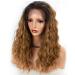 SHIYID Natural Brown Lace Front Wig | Loose Curly Style with Natural Hairline | Long Synthetic Wig for Women - Buy Online on SooperMarket.com