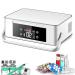 Insulin refrigerated Box Medicine Refrigerator Insulin Cooler Car Refrigerator Portable Mini Medicine Fridge for Eye Drops/Interferon/Drug Storage White-220V-Battery*1 Battery*1 White