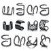 Diarypiece 12 Pcs Retro Advanced Sense Ear Bone Clip Without Pierced Metal Ear Cuff Jewelry Metal alloy
