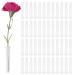 Anjmd 50pcs Floral Water Tubes Long Flower Vials Floral Tubes Bouquet Holders Floral Craft Supply with Silicone Cap and Hole for Flowers Plants (4.3inch)
