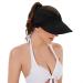 Komorebi Women's UV Protection Sun Hat with Wide Brim and Ponytail Opening - Black, One Size - Buy Online on SooperMarket.com