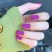 Sethexy Matte False Nails Purple Short Full Cover Salon Art Design 24pcs False Nails for Women and Girls