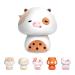 Mewaii 14'' Soft Cow Mushroom Pillow Stuffed Animal Plush Plushie Squishy Toy - Cuddly Cow Plush for Kids Milk Tea Cow 14 Inch