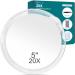 B Beauty Planet 5Inch  20X Magnifying Mirror with Three Suction Cups  Use for Makeup Application  Tweezing  and Blackhead/Blemish Removal. Clear 5 Inch