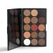 Pure Vie Professional Highlight Eyeshadow Palette Makeup Contouring Kit - 15 Colors Highly Pigmented Nudes Warm Natural Matte Shimmer Cosmetic Eye Shadows Pallet Powder Palette - Holiday Gift Set