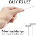 100 Pack 2 Inch Wig T-Pins with Plastic Box - Silver Steel T-Pins for Blocking Knitting, Modeling, and Crafts - Buy Online on SooperMarket.com