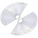 Pack of 100 colour charts for fingernails display for artificial nails colour colour card for nails fans (transparent)