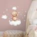 Cute Bears and Moon Wall Stickers for Kids Bedroom Decor | Nursery Window Decals - Set of Bears, Clouds, Moon and Stars - Buy Online on SooperMarket.com