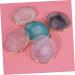 KALLORY Makeup Pallet Round Tray Nail Painting Tray Manicure Resin Palette Gel Finished Nail Art Nail Polish Medium Purple - Buy Online on SooperMarket.com