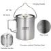Lixada 750ml Stainless Steel Camping Cup Pot with Foldable Handles and Lid - Ideal for Outdoor Camping, Hiking, and Backpacking - Buy Online on SooperMarket.com
