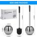 IXO Toilet Brush and Holder 2 Pack - 304 Stainless Steel, Extended Comfortable Handle, Durable Bowl Brush for Bathroom - Silver - Buy Online on SooperMarket.com