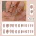 Glossy 3D Rhinestone Coffin Press On Nails - 24Pcs Medium Sparkly Glitter Designs for Women & Girls - Buy Online on SooperMarket.com