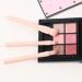 JewelryWe 4 in 1 Retractable Makeup Brush Set - Travel Lip Highlight Eyeshadow & Foundation Brushes | Portable Pink Cosmetic Brushes - Buy Online on SooperMarket.com