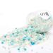 Super sprinkle Schneegest ber 180g |Colorful sprinkles for baking and decorating |Cake crumble decoration with chocolate pearls |Sugar sprinkle snowflakes |Without AZO dyes (180g) 180 g (1 Pack)