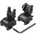 Feyachi Front and Rear Backup Iron Sights, Best Flip Up Iron Sights, Backup Sight Set (Tool Free Adjustment) Black