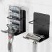 Pickspiff Razor holder with razor blade refill pack self-adhesive stainless steel rasier hooks wall mouth bathroom shower accessories black 2 pieces