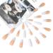Handcess White Gradient Coffin French False Nails | Shiny Long Press-On Ballerina Acrylic Nails - 24PCS for Women & Girls - Buy Online on SooperMarket.com