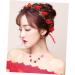 minkissy Red Headband Bridal Head Headgear Miss Nationality Accessories Red - Buy Online on SooperMarket.com