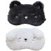 Zeiwohndc Plush White Dog Sleep Mask - Cute Cartoon Animal Design | Satin Lined Blindfold for Home & Travel - Buy Online on SooperMarket.com
