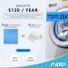 AIDEA Cleaning Wipes - 80 Ct Multi-Purpose Towel Reusable Cloths - Domestic Cleaning Towels - Dish Cloths (12''x24'') Blue - Buy Online on SooperMarket.com