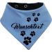 Both-sided multicolor dogs turning cloth (FB: light blue navy) (Gr.2- HU 31-35 cm) with your desired text size 2- 35 cm light blue-navy blue
