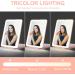 LED Foldable Travel Makeup Mirror - 5x7 inches, 3 Color Light Modes, USB Rechargeable - Rose Gold - Buy Online on SooperMarket.com