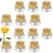 12PCS Round Flower Frog  Floral Pin Frog Japanese Flower Frogs for Arrangements Flower Arranging Tools Frog Flower Holder for Flower Arrangement  Plant Fixation  Plant Decoration  Gold