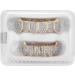 Brass Galvanized Messing Teeth Set - Hip-Hop Props & Halloween Accessories | Two-Color Decoration - Buy Online on SooperMarket.com