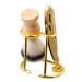 Magidal wet shaving set shaving brushes durable premium nylon bristles shaving cleaning tools for Valentine's Day Festivals Holidays Gold