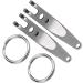 Stainless Steel Carabiner Clip Key Rings - Outdoor Belt Clip for Hiking Camping & Climbing Accessories - 1.6x0.3in Silver - Buy Online on SooperMarket.com