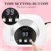 54W UV LED Nail Lamp for Gel Nail Curing | 3 Timers, LCD Display, Smart Sensor | USB Plug | Fingernail & Toenail Dryer (White) - Buy Online on SooperMarket.com