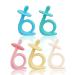 Chillax Teether Toys - Soothing Baby Teething Relief Toys  Helps Relieve Gum Pain - Soft  Easy-to-Grip  Non-BPA Silicone Teethers for Babies - Dishwasher-Safe - Shower Gifts for Infants 3+ Months Old