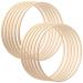 Sntieecr 12 Pack 2 Sizes Wooden Bamboo Floral Hoop Macrame Craft Hoop Ring for DIY Wedding Decorations Dream Catchers Wreath Decor and Wall Hanging Crafts (10 & 12 Inch) 12 x 10/12 inch